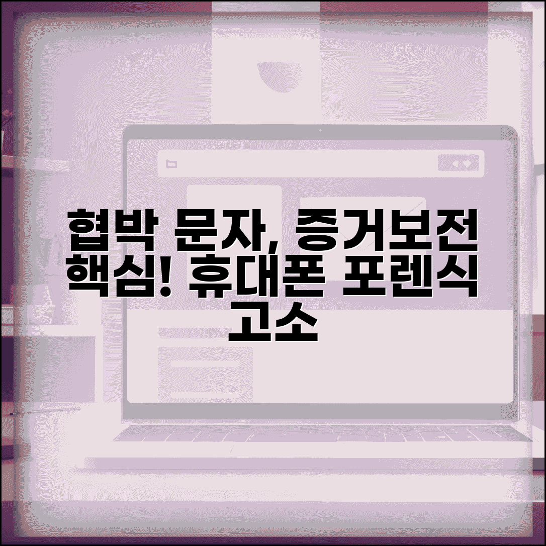 협박 문자 받았을때 증거보전 | 휴대폰 포렌식과 고소장 작성