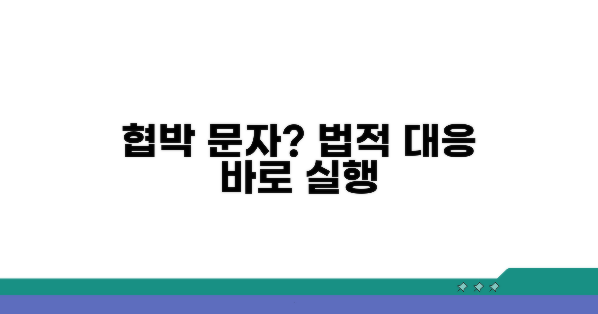 협박 문자 받았을 때, 법적 대응 절차