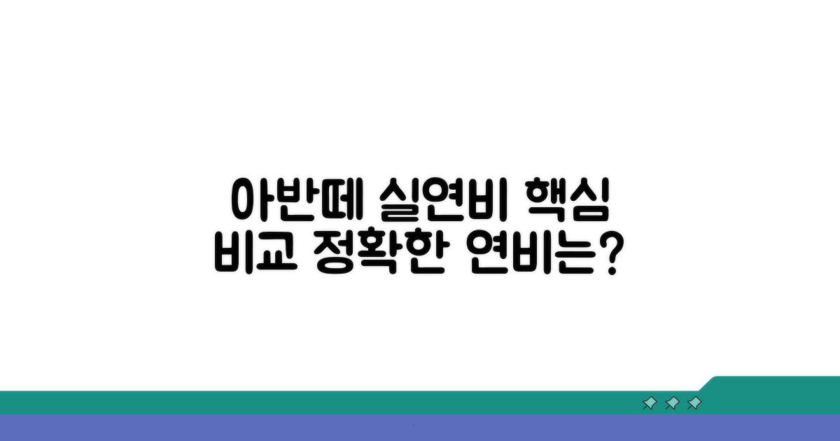 아반떼 실연비 핵심 비교