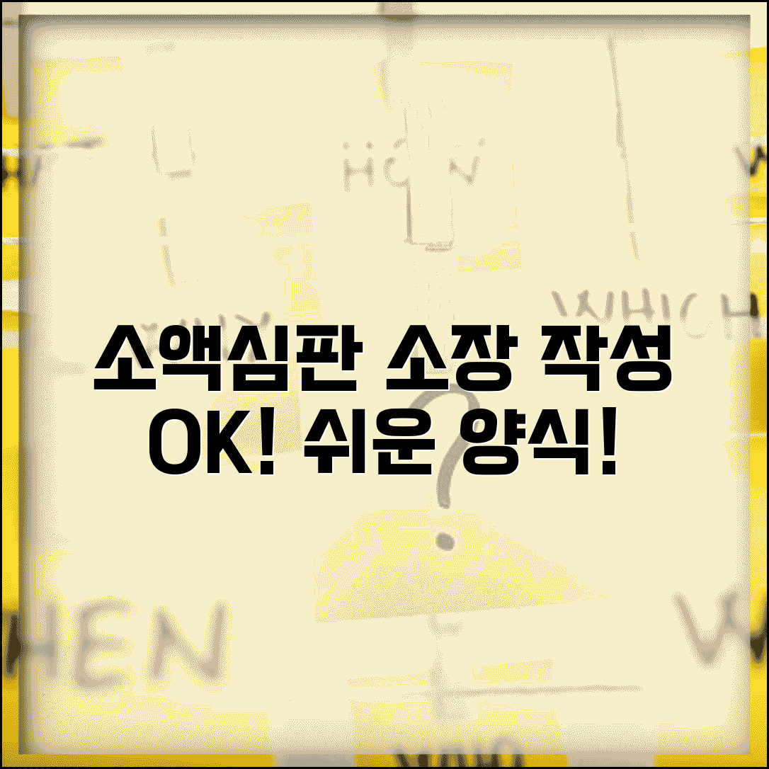 소액심판 소장 작성 가이드 | 소액심판청구 소장 양식 및 기재법