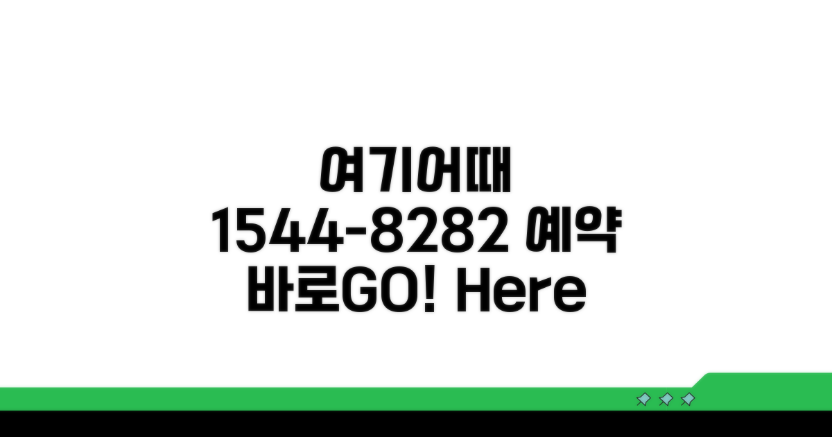 여기어때 예약 전화번호: 1544-8282