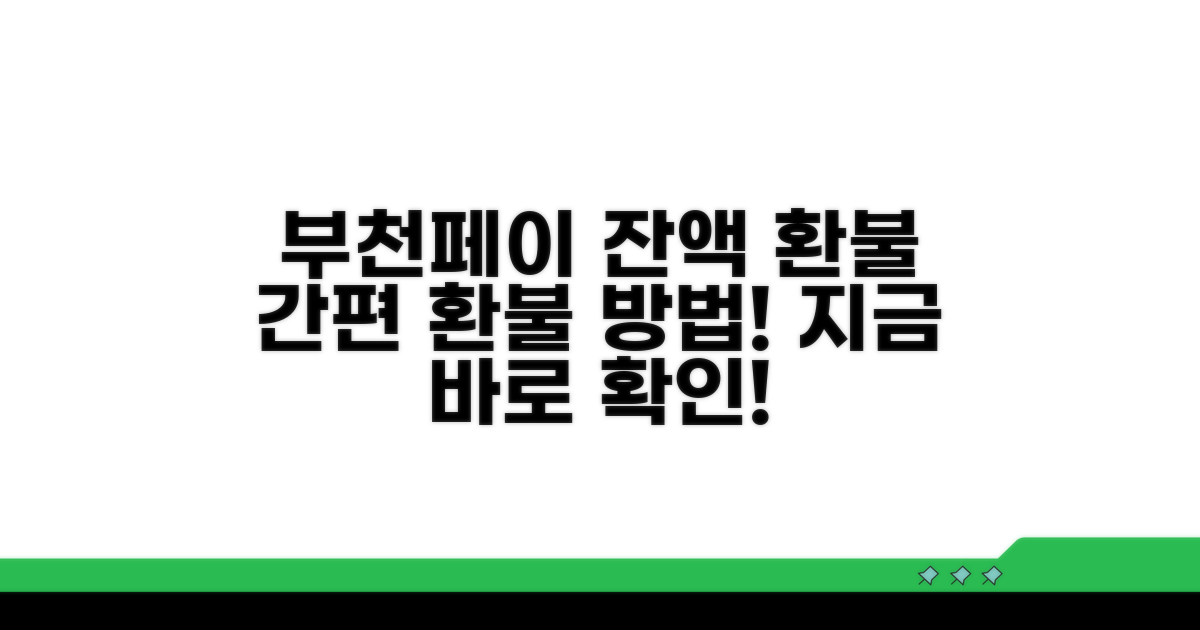 부천페이 잔액 환불 방법