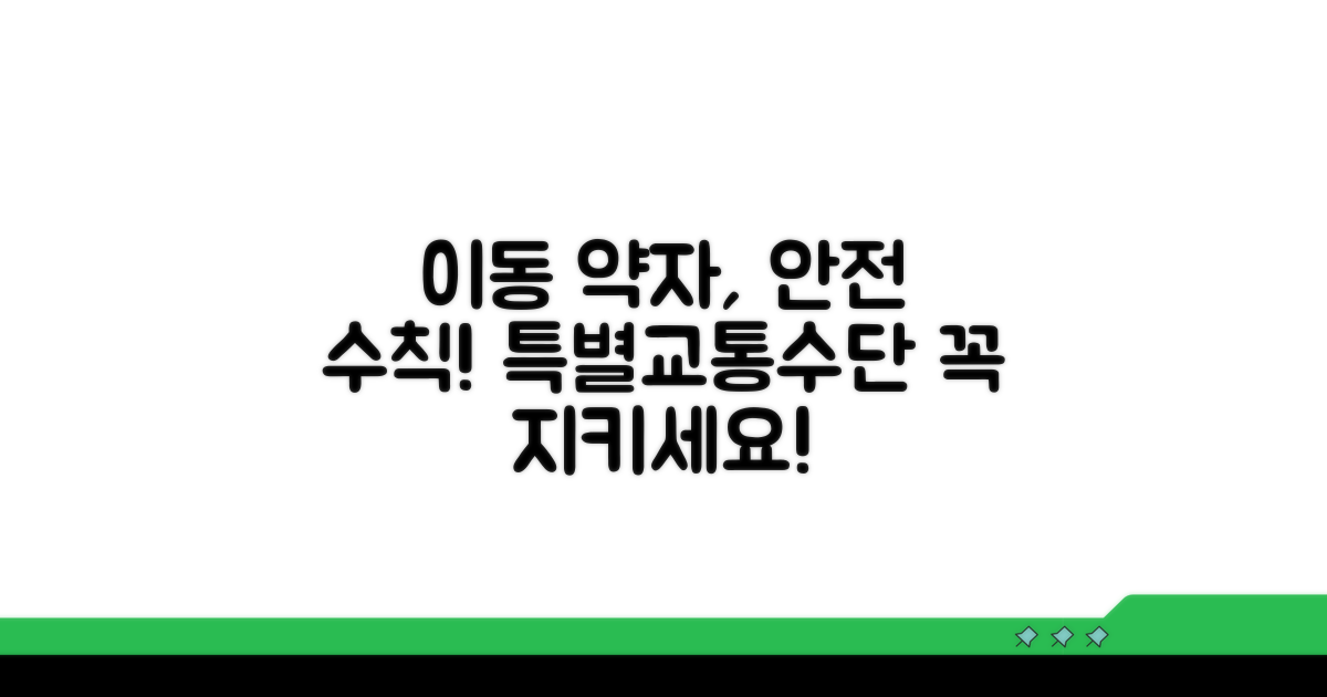 특별교통수단 이용 시 주의사항