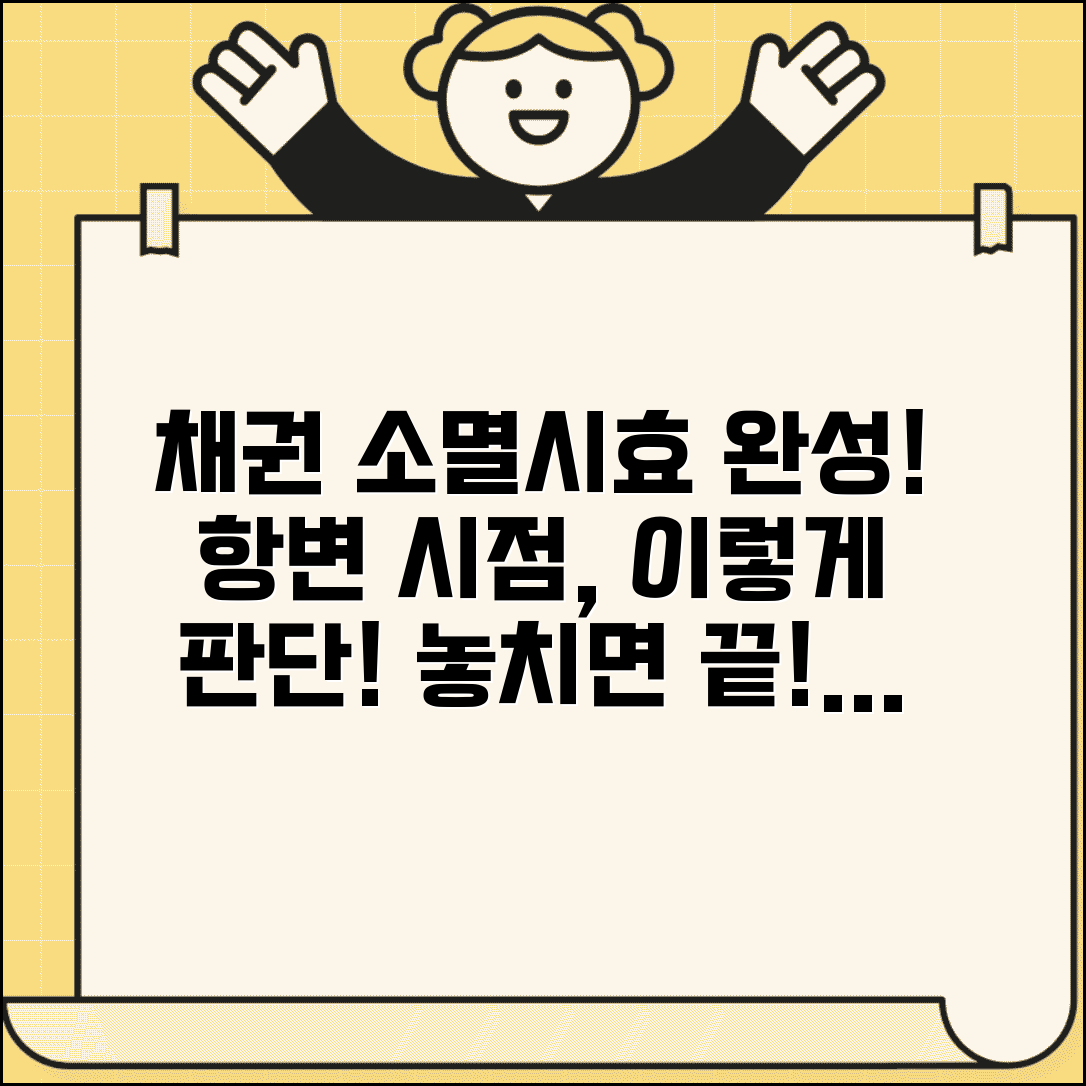 소멸시효 완성채권 확인방법 채무자 항변 시점 판단