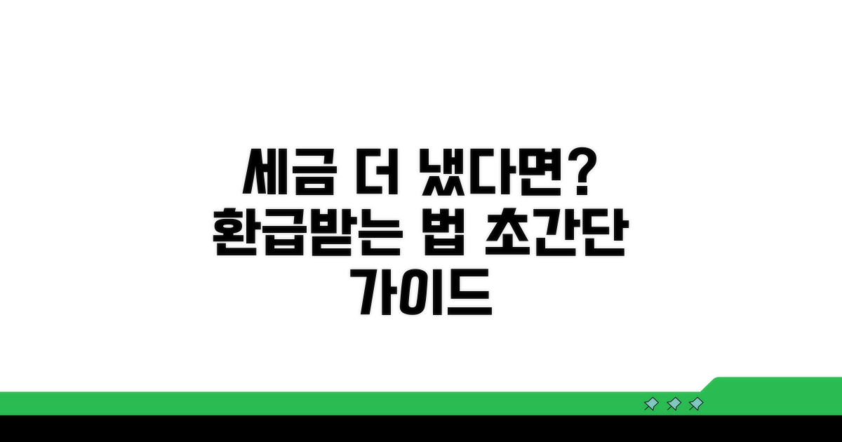 세금 과다납부, 환급 방법은?