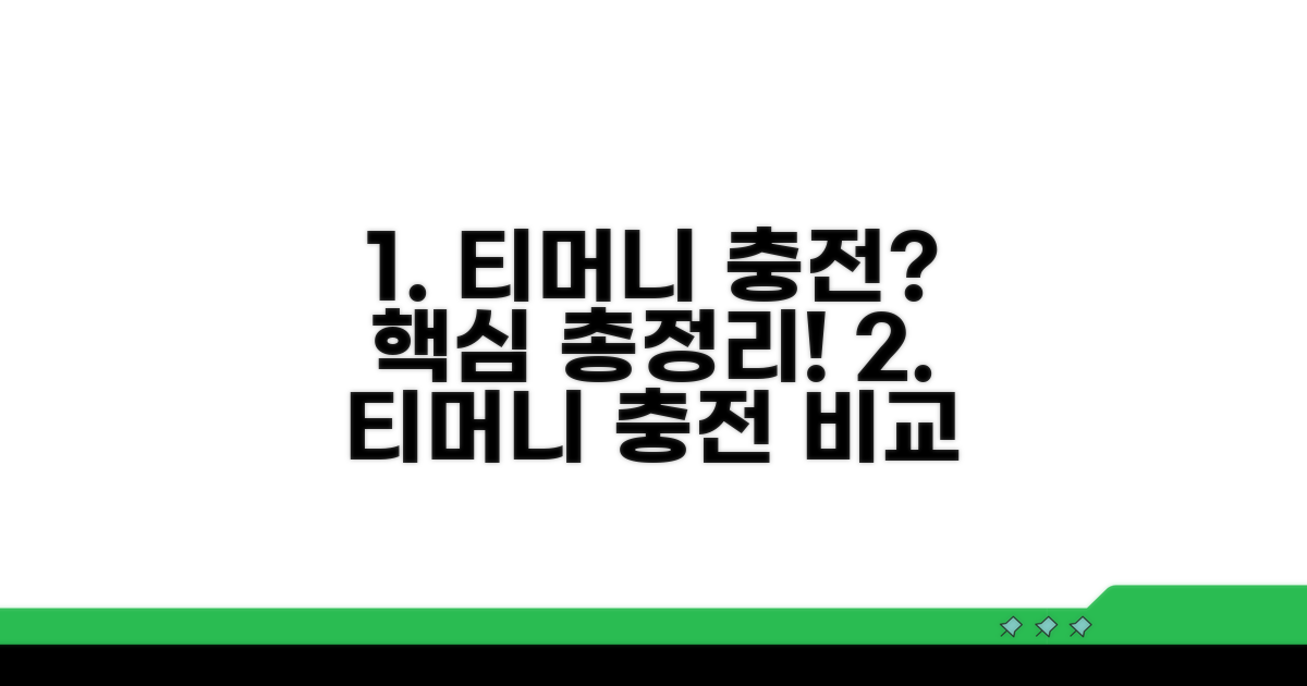 티머니 충전 종류별 비교 분석