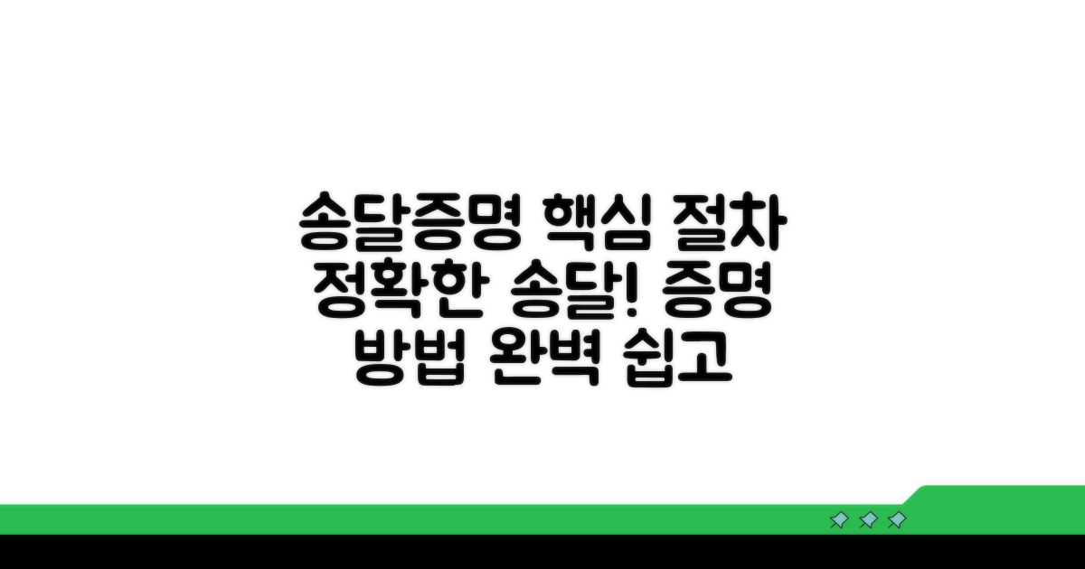 송달 방법 및 증명 절차