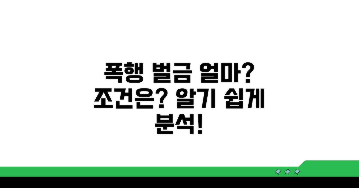 폭행죄 벌금 액수와 조건 분석