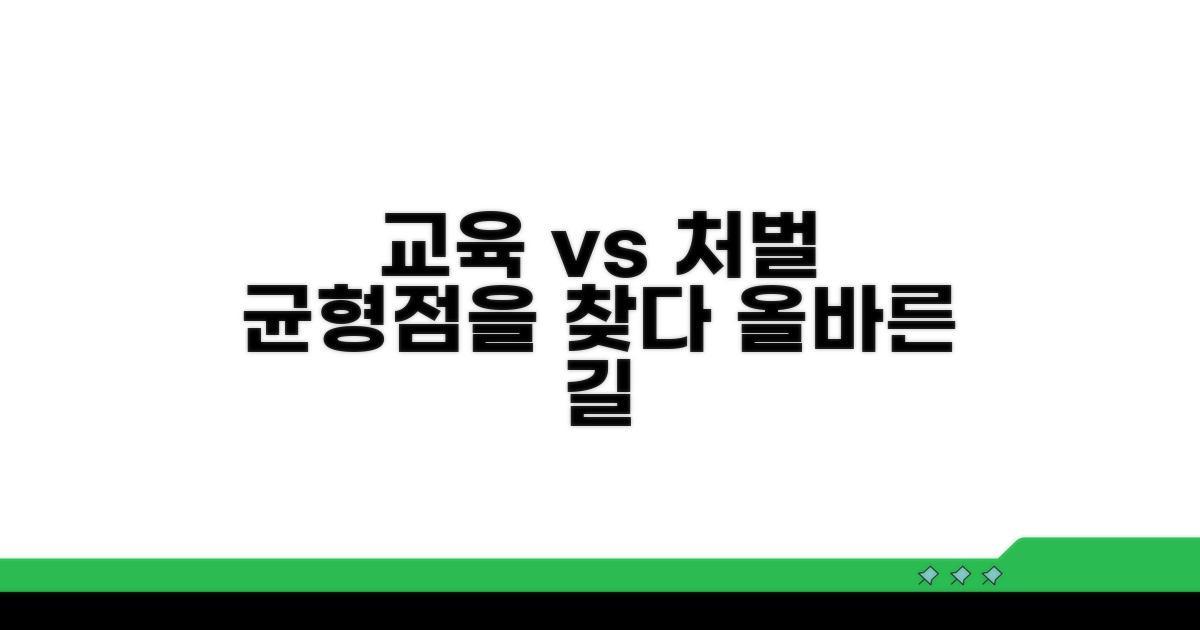 교육과 처벌, 균형점 찾기