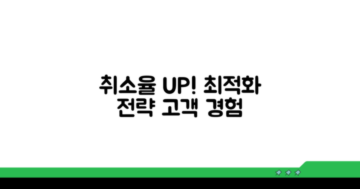 취소 경험 최적화 전략