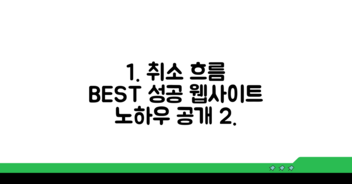 웹사이트 취소 흐름 설계 노하우