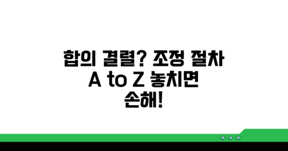 합의 결렬 시 조정 절차 상세 안내