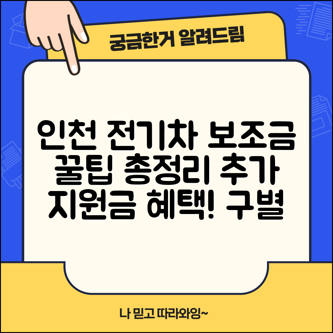 인천 전기차 보조금 신청방법 총정리 | 인천시 추가 지원금액 | 구별 차등지원 내역