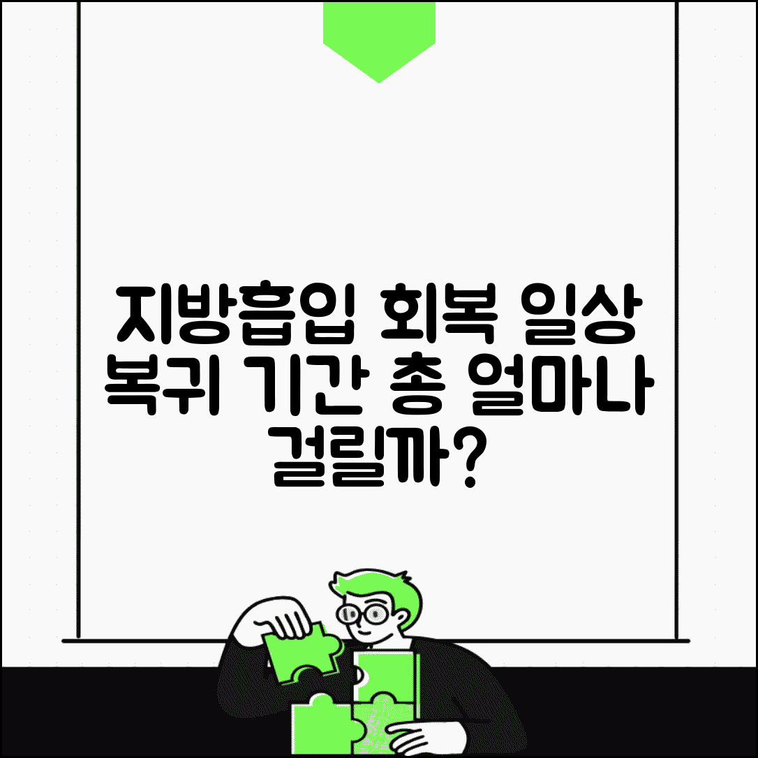 지방흡입 회복 기간 일상 복귀 | 지흡 수술 회복 소요 시간