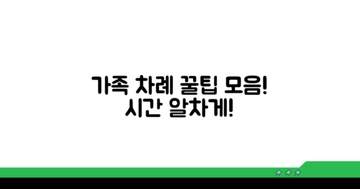 가족과 함께하는 차례 시간 활용법