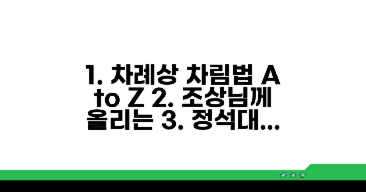 조상님께 올리는 차례상 차림법