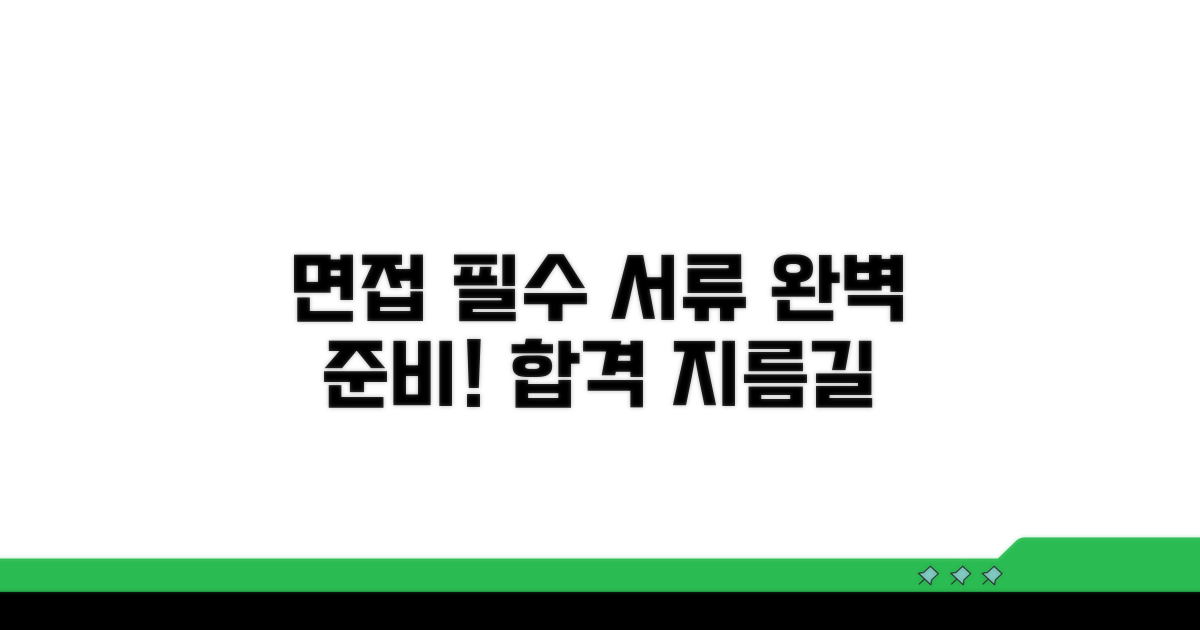 면접 준비와 필수 제출 서류