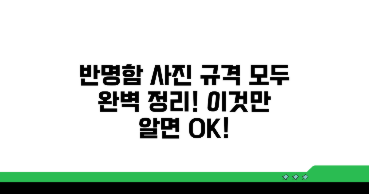 반명함사진 규격 총정리