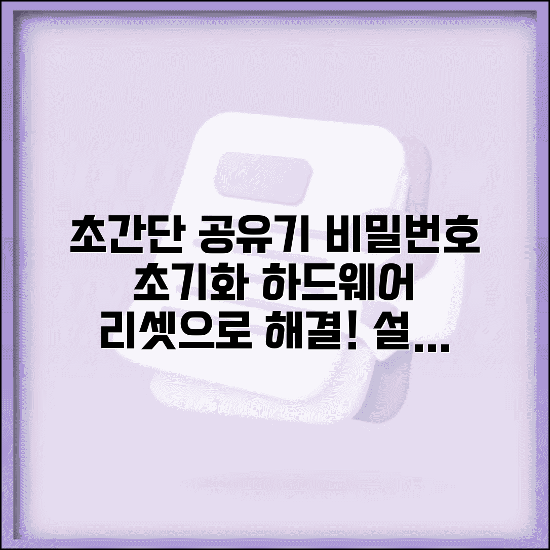 공유기 비밀번호 초기화 리셋 | 하드웨어 리셋 버튼으로 공유기 설정 초기화하는 방법