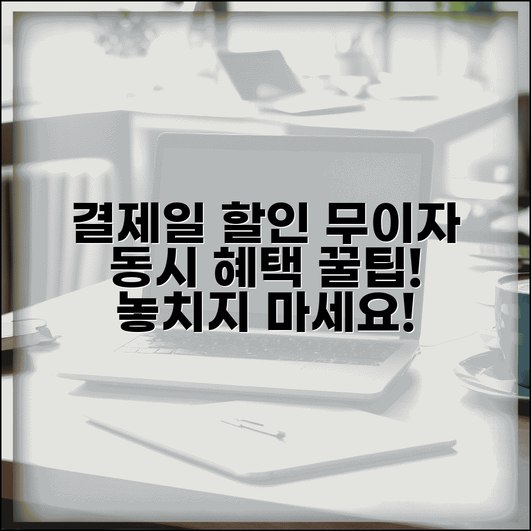 결제일 할인 할부 연계 혜택 | 무이자할부와 결제일 할인 동시 활용법