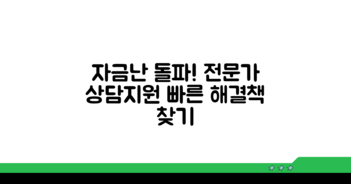 자금난 해소, 전문가 상담 및 지원