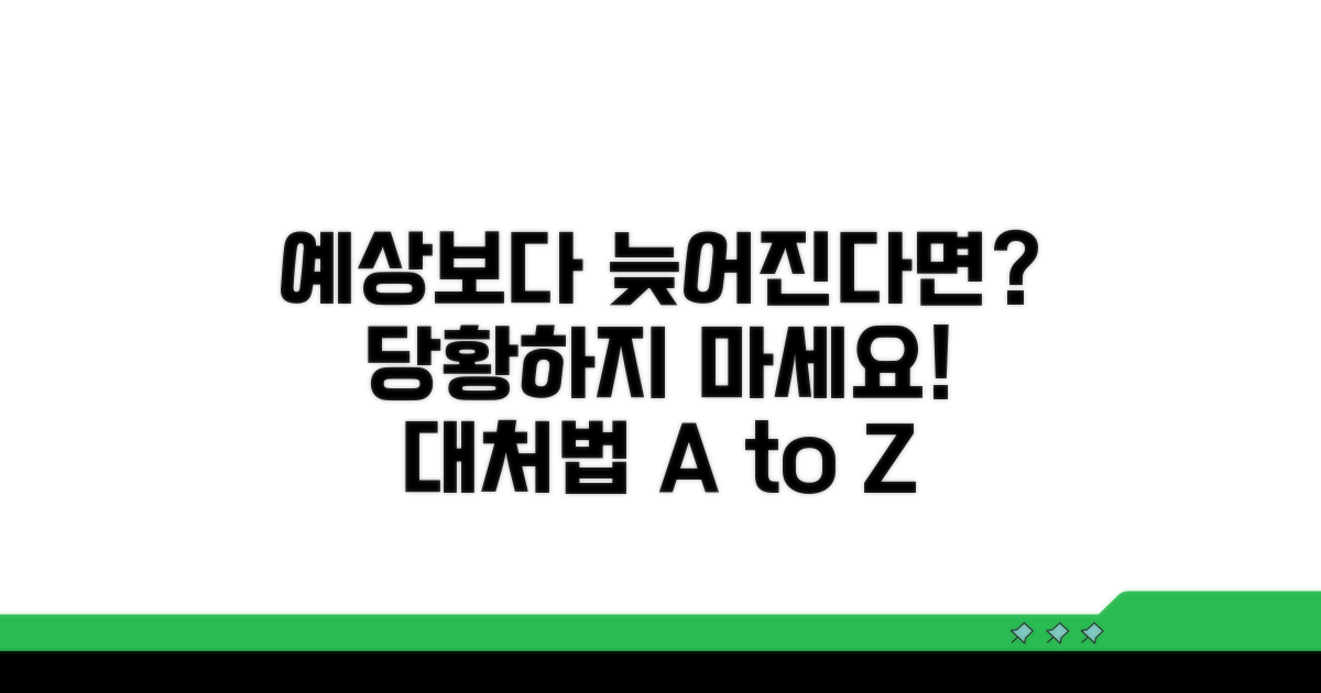 예상보다 늦어진다면? 대처 방법은?