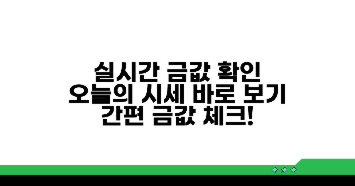 오늘의 실시간 금값 확인 방법