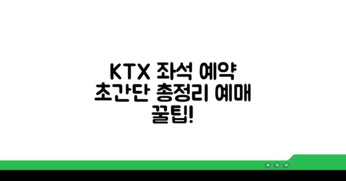 KTX 좌석 예약 방법 총정리