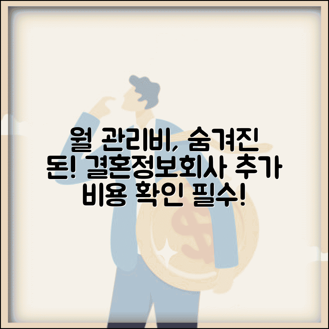 결혼정보회사 월 관리비 추가 비용 | 숨겨진 유지비 확인 사항