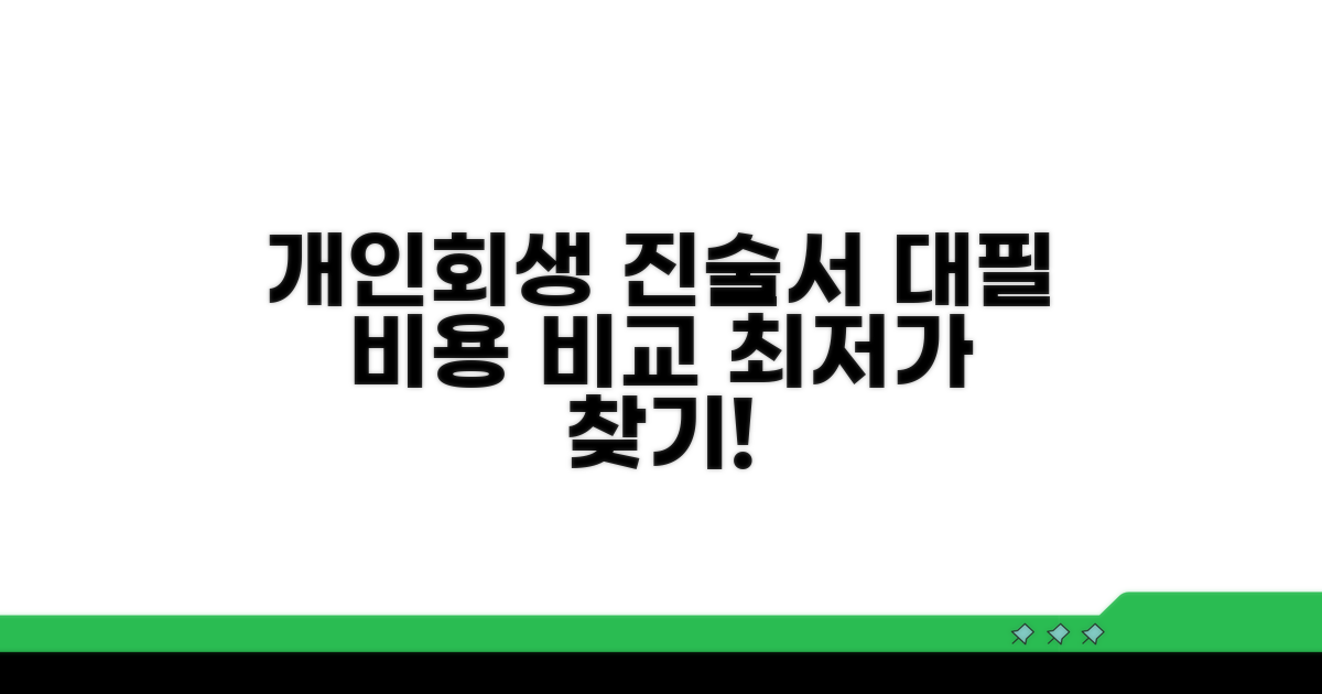 개인회생 진술서 대필 비용 비교
