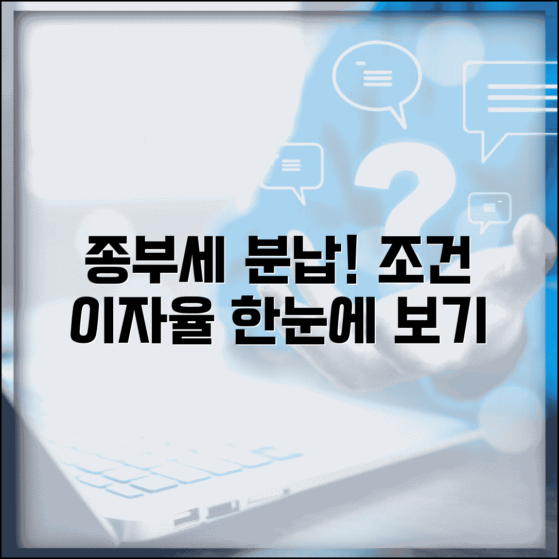 종부세 분납 조건 | 종부세 분할 납부 조건과 이자율