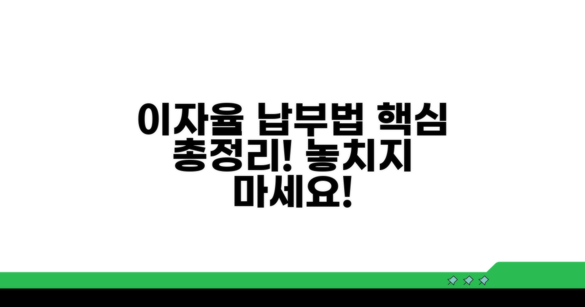 이자율과 함께 납부 방법 안내