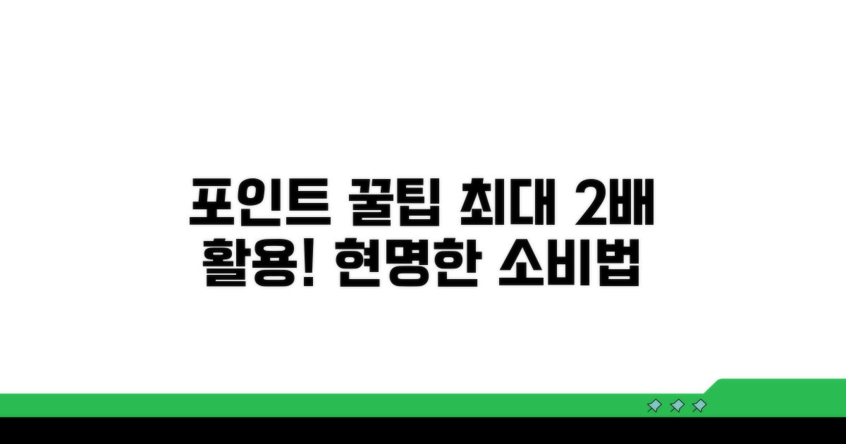 효율적인 포인트 사용 꿀팁