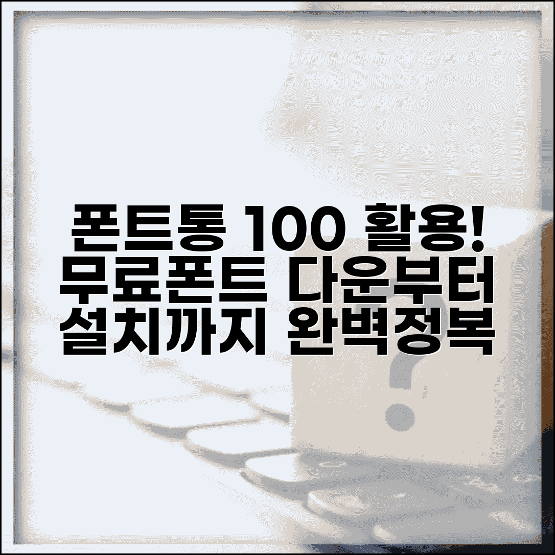 폰트통 사이트 100% 활용법 | 무료폰트 다운부터 설치까지