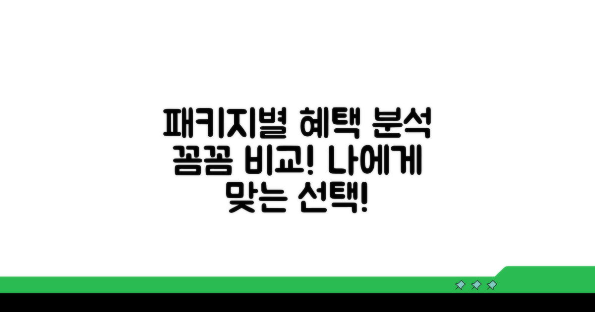 패키지별 포함 항목 및 혜택 분석