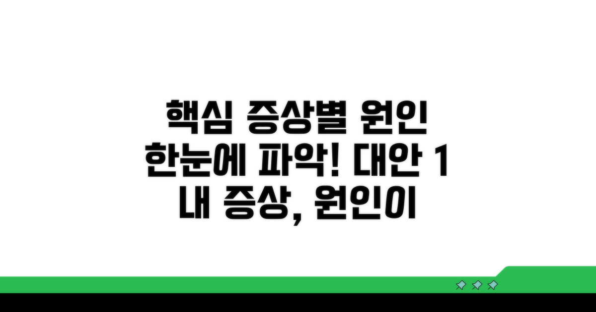 증상별 원인, 한눈에 파악하기