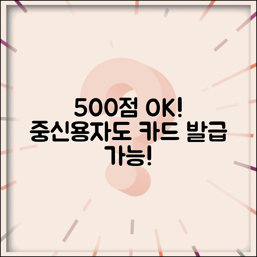 신용점수 500점 신용카드 발급 | 중신용자 카드 발급 가능 업체