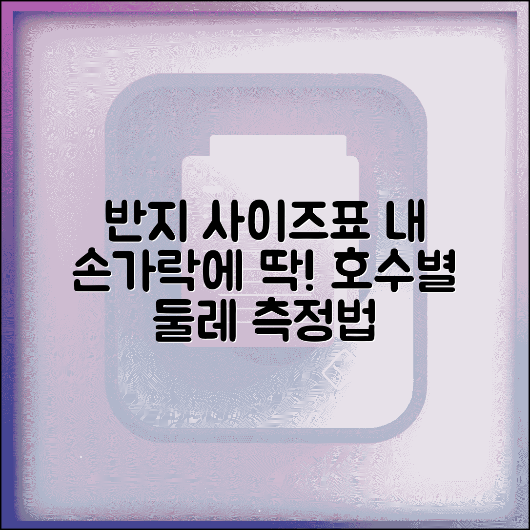 반지 사이즈표 호수별 둘레 측정 가이드 | 반지 사이즈 재는법 1호 의미