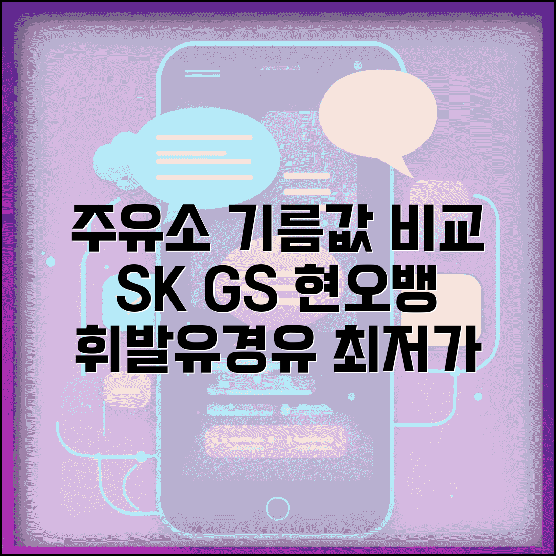 주유소 기름값 브랜드별 비교표 | SK GS 현대오일뱅크 휘발유 경유