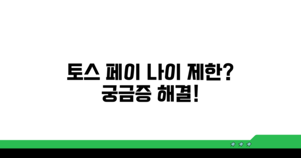 토스 페이스페이 나이 제한 알아보기