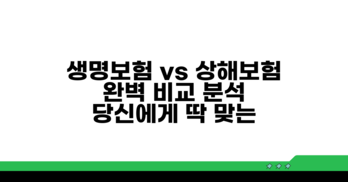 생명보험, 상해보험 상품 비교 분석