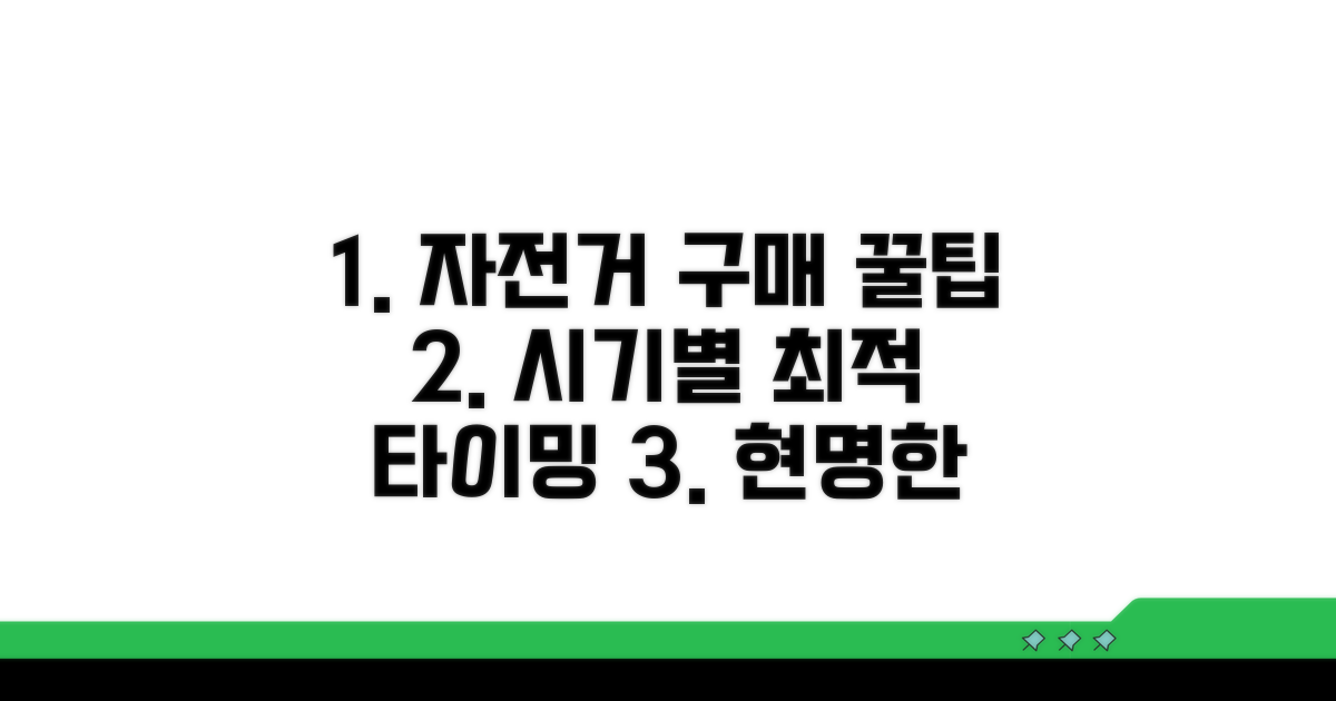 현명한 자전거 구매, 시기별 꿀팁 총정리