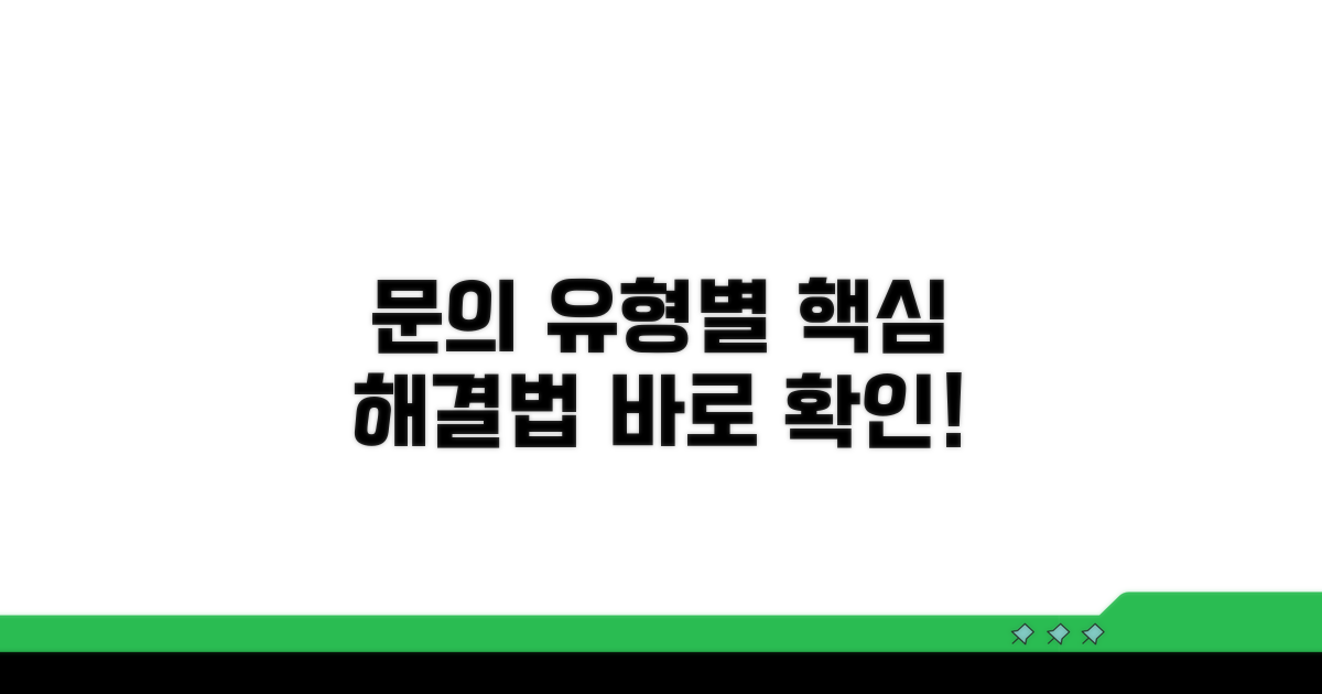 문의 유형별 빠른 해결 방법