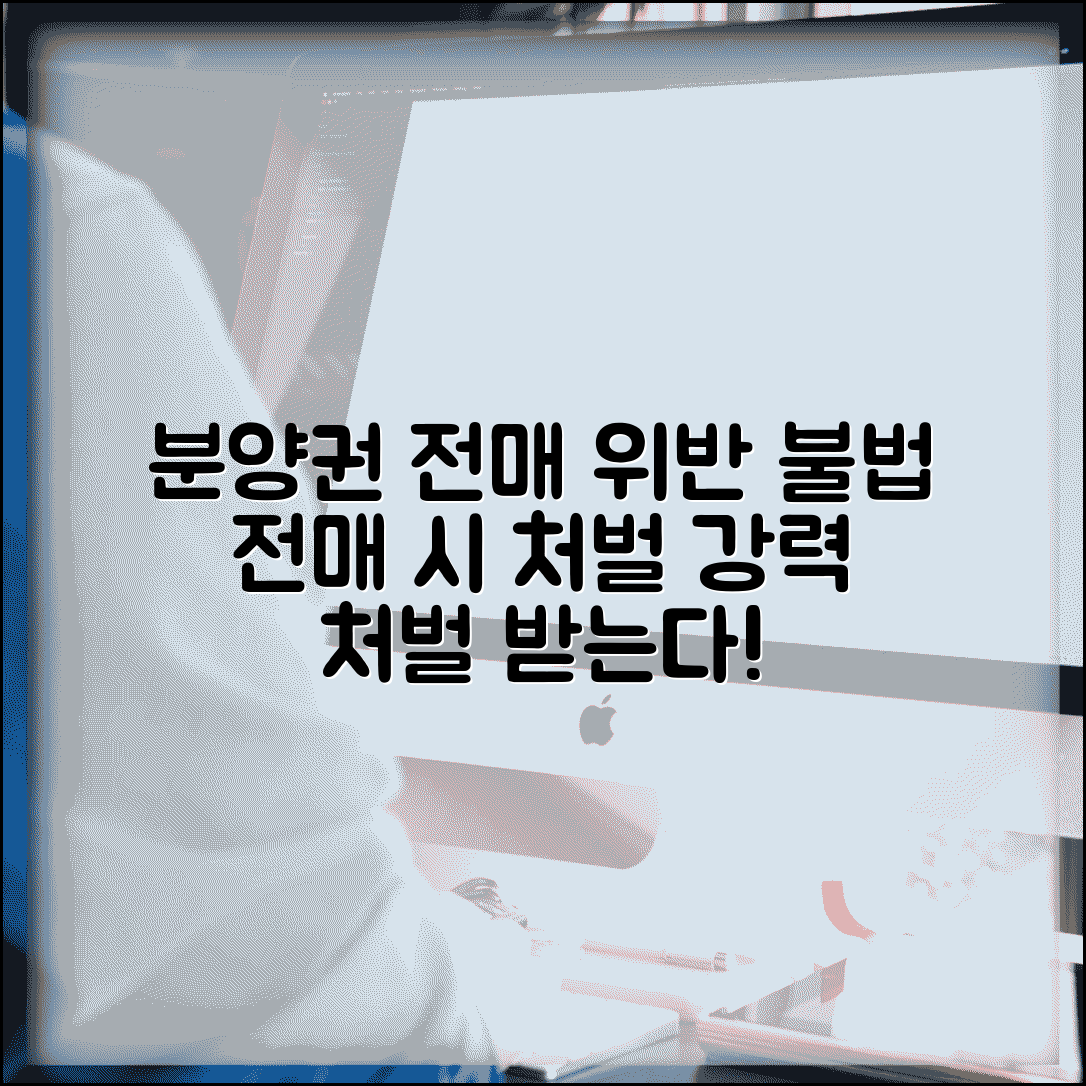 분양권 전매 제한 위반 처벌 | 분양권 불법 전매 처벌