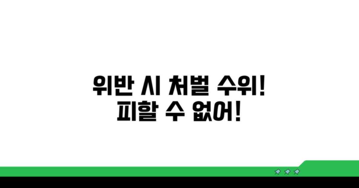 위반 시 예상되는 처벌 수위
