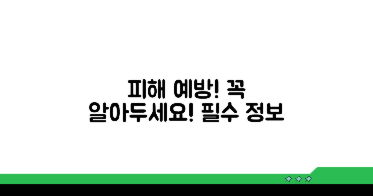 피해 예방을 위한 필수 정보