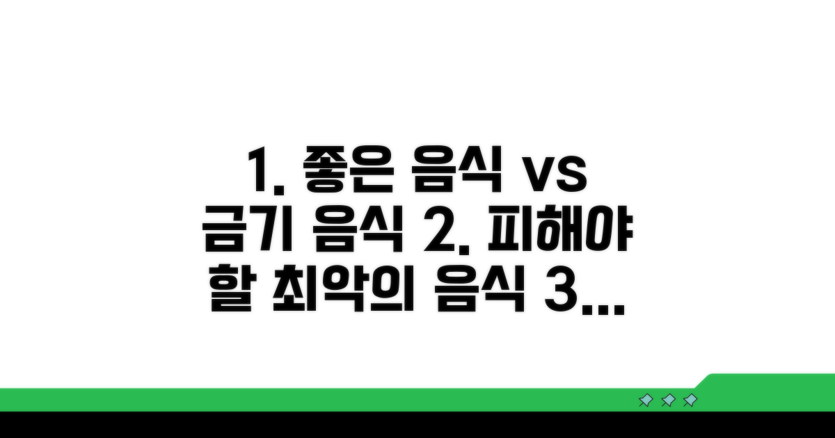 좋은 음식과 피해야 할 금기 음식