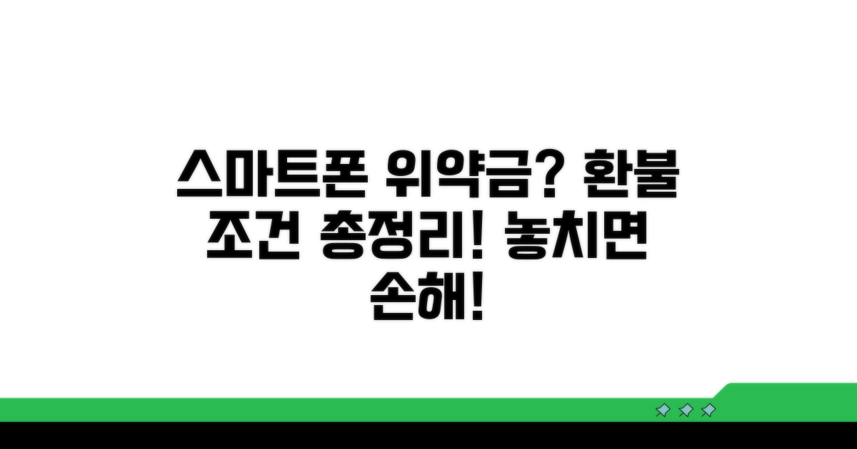 스마트폰 위약금 환불 조건 확인