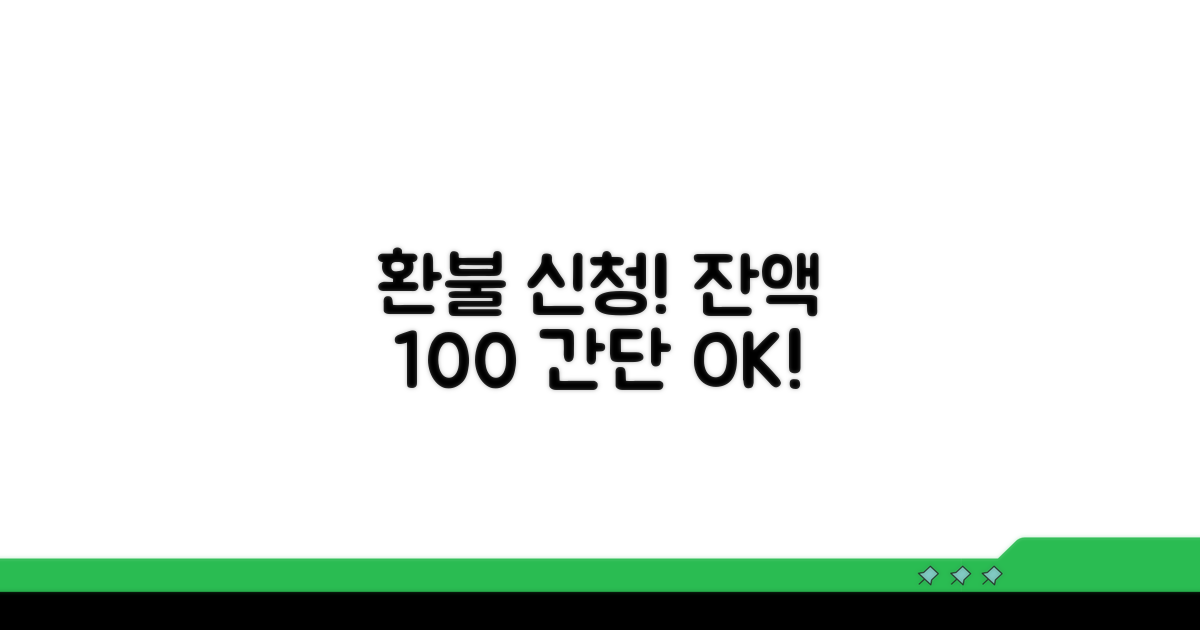 잔액 환불, 이렇게 신청하세요