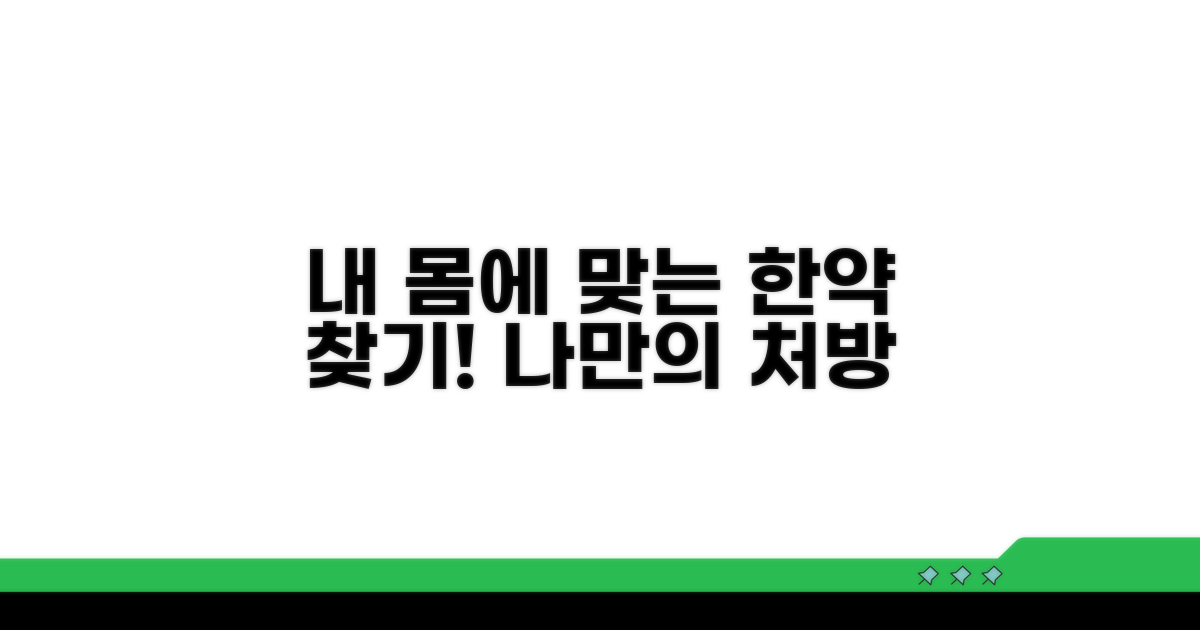 내 몸에 맞는 한약 찾는 법